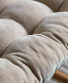 Natural Cotton Velvet Tie On Seat pad - The Farthing