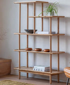 Natural Oak Open Shelf Unit - The Farthing