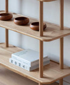 Natural Oak Open Shelf Unit - The Farthing