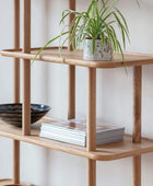 Natural Oak Open Shelf Unit - The Farthing