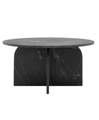 Natural Round Black Marble Coffee Table - The Farthing