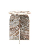 Natural Round Marble Side Table - The Farthing