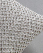 Natural Tone Diamond Knitted Cushion - The Farthing