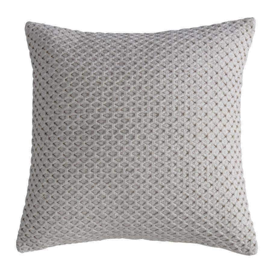 Natural Tone Diamond Knitted Cushion - The Farthing