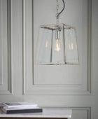 Nickel Trapeze Pendant Light - The Farthing