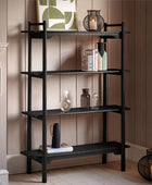 Nordic Black Oak 4 Shelf Display Unit - The Farthing