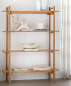 Nordic Oak 4 Shelf Display Unit - The Farthing