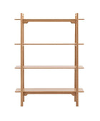 Nordic Oak 4 Shelf Display Unit - The Farthing