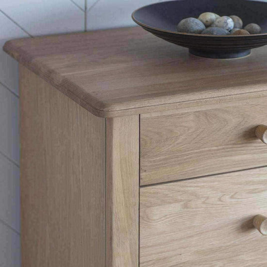 Nordic Oak 5 Drawer Chest of Drawers - The Farthing