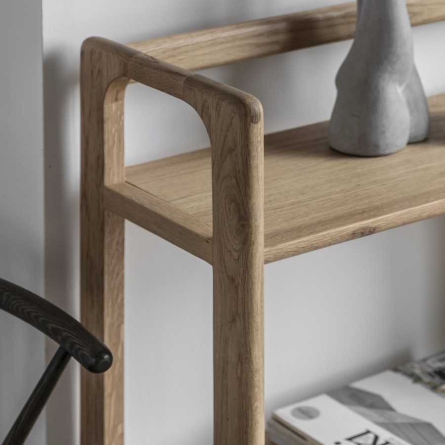 Nordic Oak Open Display Shelf Unit - The Farthing
