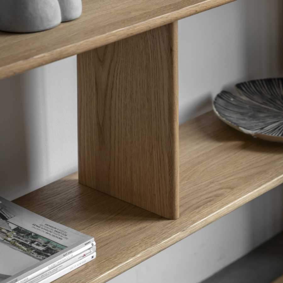 Nordic Oak Open Display Shelf Unit - The Farthing