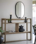 Nordic Smoked Oak Open Display Shelf Unit - The Farthing