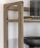 Nordic Smoked Oak Open Display Shelf Unit - The Farthing