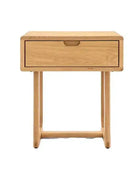 Nordic Styled Oak 1 Drawer Bedside Table - The Farthing
