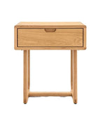 Nordic Styled Oak 1 Drawer Bedside Table - The Farthing