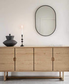 Nordic Styled Oak 4 Door Sideboard - The Farthing