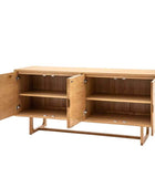 Nordic Styled Oak 4 Door Sideboard - The Farthing