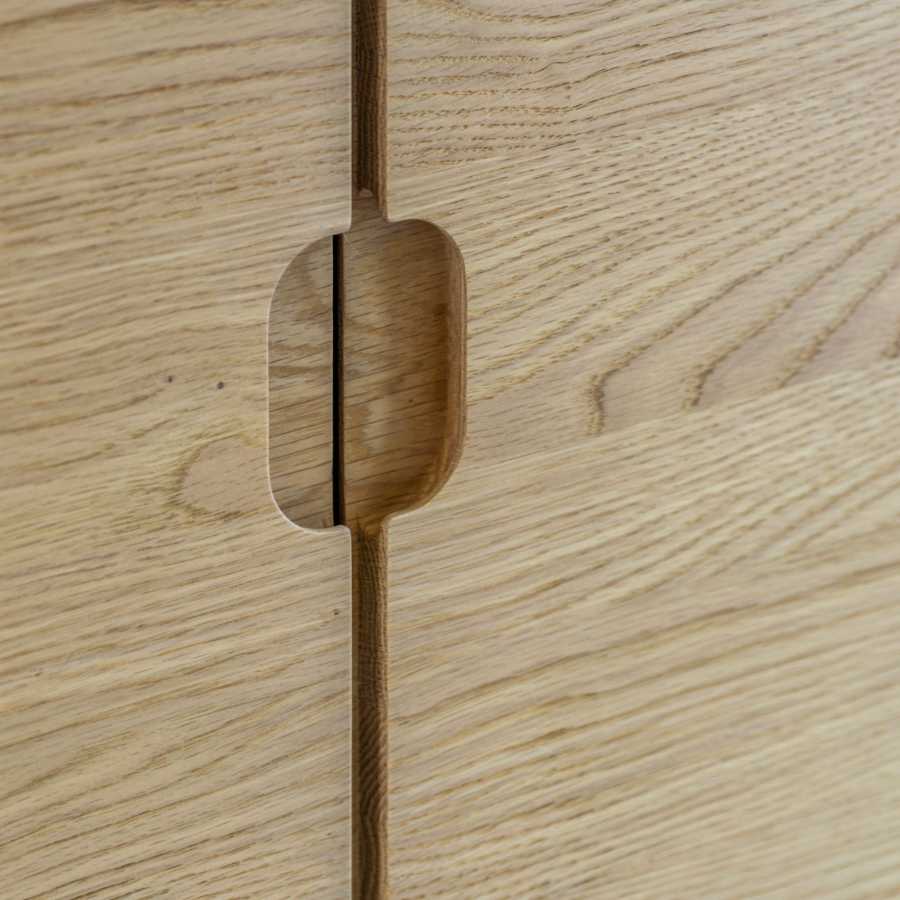Nordic Styled Oak 4 Door Sideboard - The Farthing