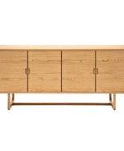 Nordic Styled Oak 4 Door Sideboard - The Farthing