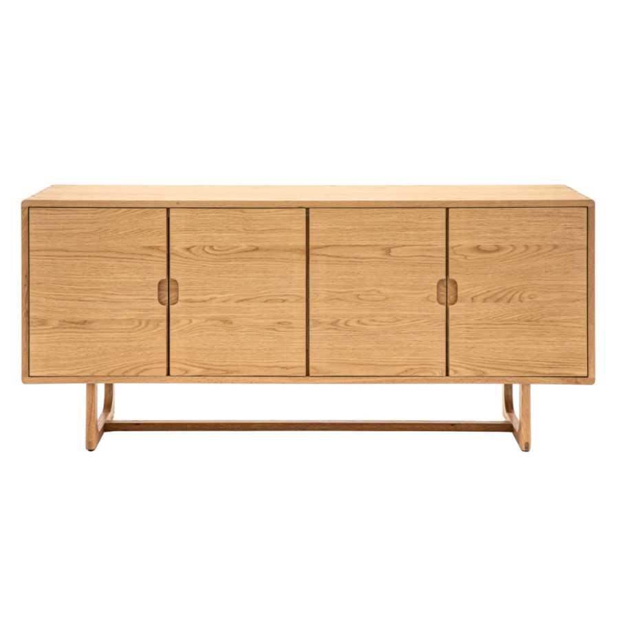 Nordic Styled Oak 4 Door Sideboard - The Farthing