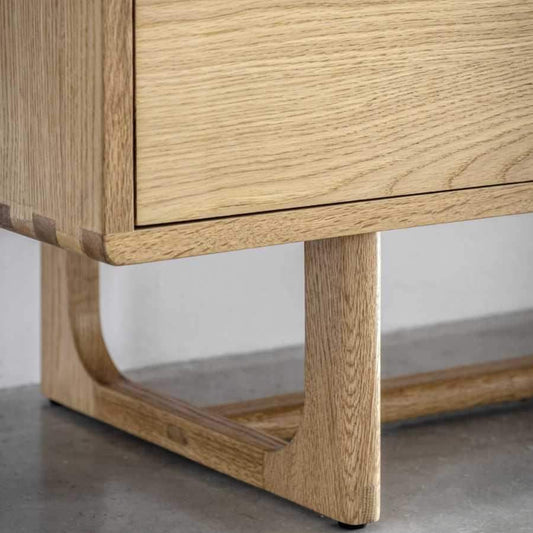 Nordic Styled Oak 4 Door Sideboard - The Farthing