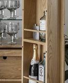 Nordic Styled Oak Cocktail Drinks Cabinet - The Farthing