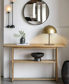 Nordic Styled Oak Console Table - The Farthing