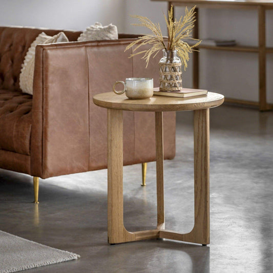 Nordic Styled Oak Side Table - The Farthing