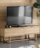 Nordic Styled Oak Sliding Door Media Unit - The Farthing