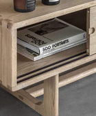 Nordic Styled Oak Sliding Door Media Unit - The Farthing