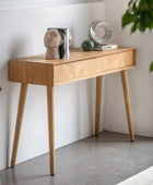 Oak Console Table with Chevron Front - The Farthing
