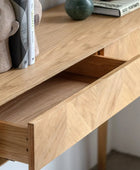 Oak Console Table with Chevron Front - The Farthing