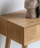 Oak Console Table with Chevron Front - The Farthing