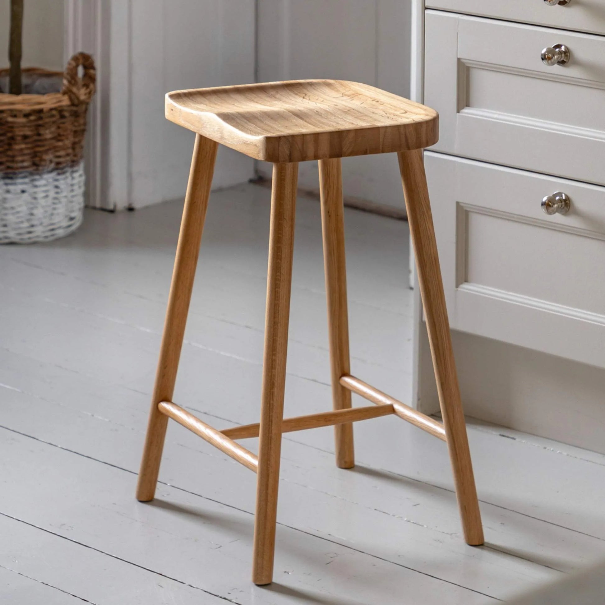 Oak Counter Stool - The Farthing