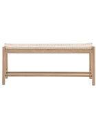 Oak Farmhouse Woven Rope Top Bench - The Farthing