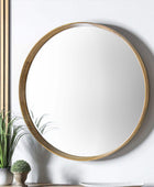 Oak Framed Round Mirror - The Farthing