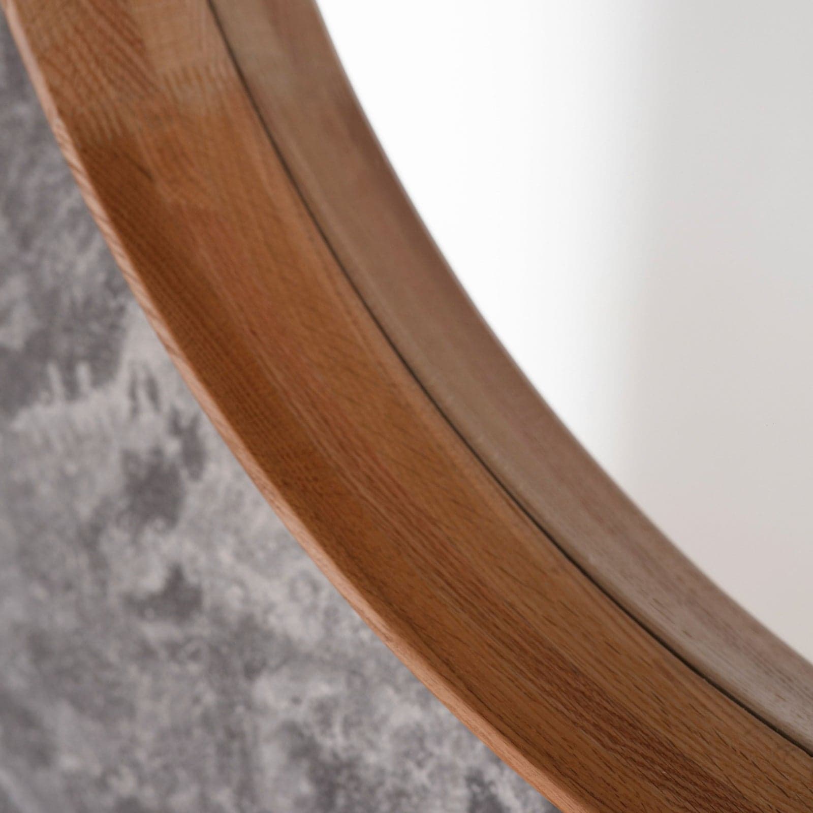 Oak Framed Round Mirror - The Farthing