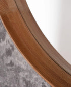 Oak Framed Round Mirror - The Farthing