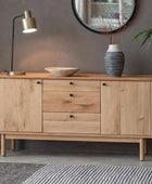 Oak Lipped Top 2 Door 3 Drawer Sideboard - The Farthing