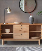 Oak Lipped Top 2 Door 3 Drawer Sideboard - The Farthing