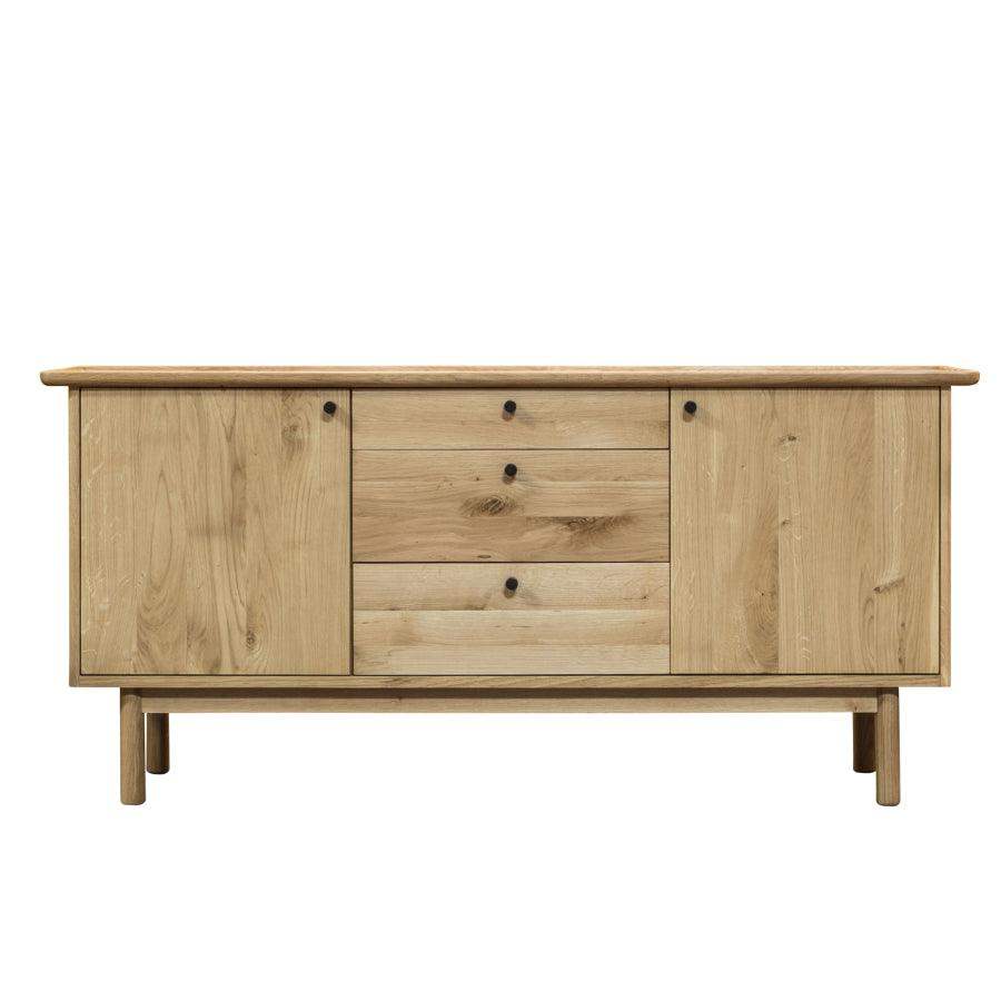 Oak Lipped Top 2 Door 3 Drawer Sideboard - The Farthing