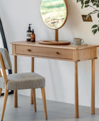 Oak Nordic Single Wide Drawer Dressing Table - The Farthing