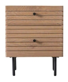 Oak Slatted Bedside Table - The Farthing