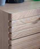 Oak Slatted Bedside Table - The Farthing