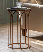 Octagonal Mirror Top Side Table - The Farthing