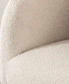 Off White Boucle Fabric Tub Chair - The Farthing