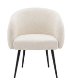 Off White Boucle Fabric Tub Chair - The Farthing