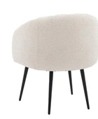 Off White Boucle Fabric Tub Chair - The Farthing