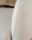 Off White Boucle Fabric Tub Chair - The Farthing
