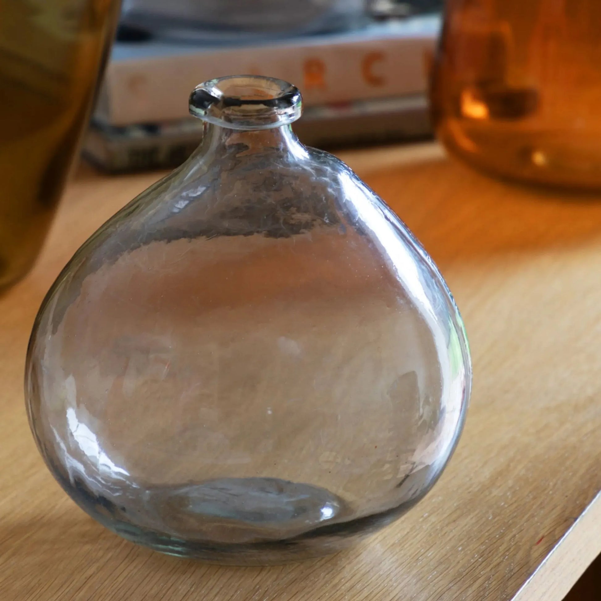 Organic Shape Grey Glass Vase - The Farthing